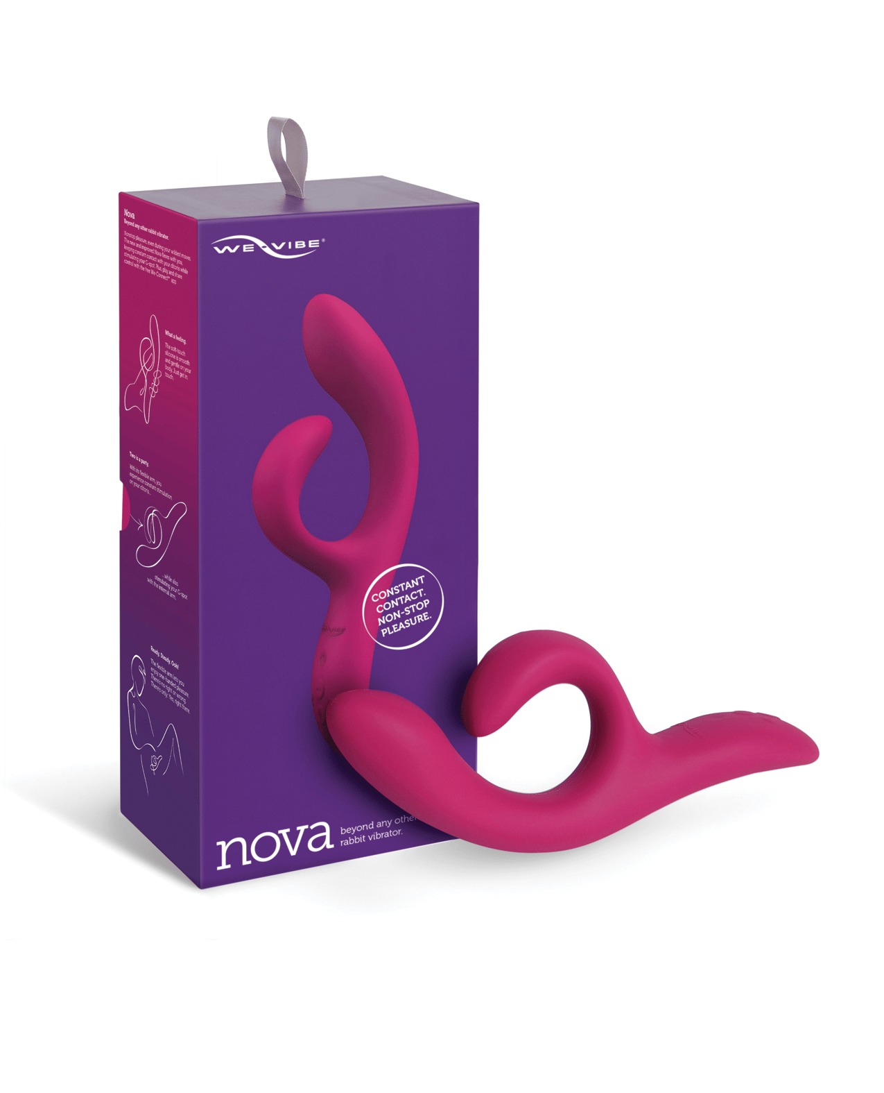 Смарт вібратор-кролик We-Vibe Nova Fuchsia, ергономічний, регульований кут нахилу стовбура