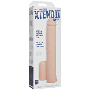 Насадка на член Doc Johnson Xtend It Kit White, подовження (до +7,6 см) і потовщення (до +1,2 см)