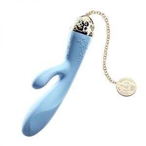 Вібромасажер - кролик з функцією керування зі смартфона ZALO Rosalie, Royal Blue