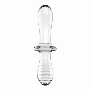 Двосторонній скляний дилдо Satisfyer Double Crystal Transparent, боросилікатне скло, унісекс