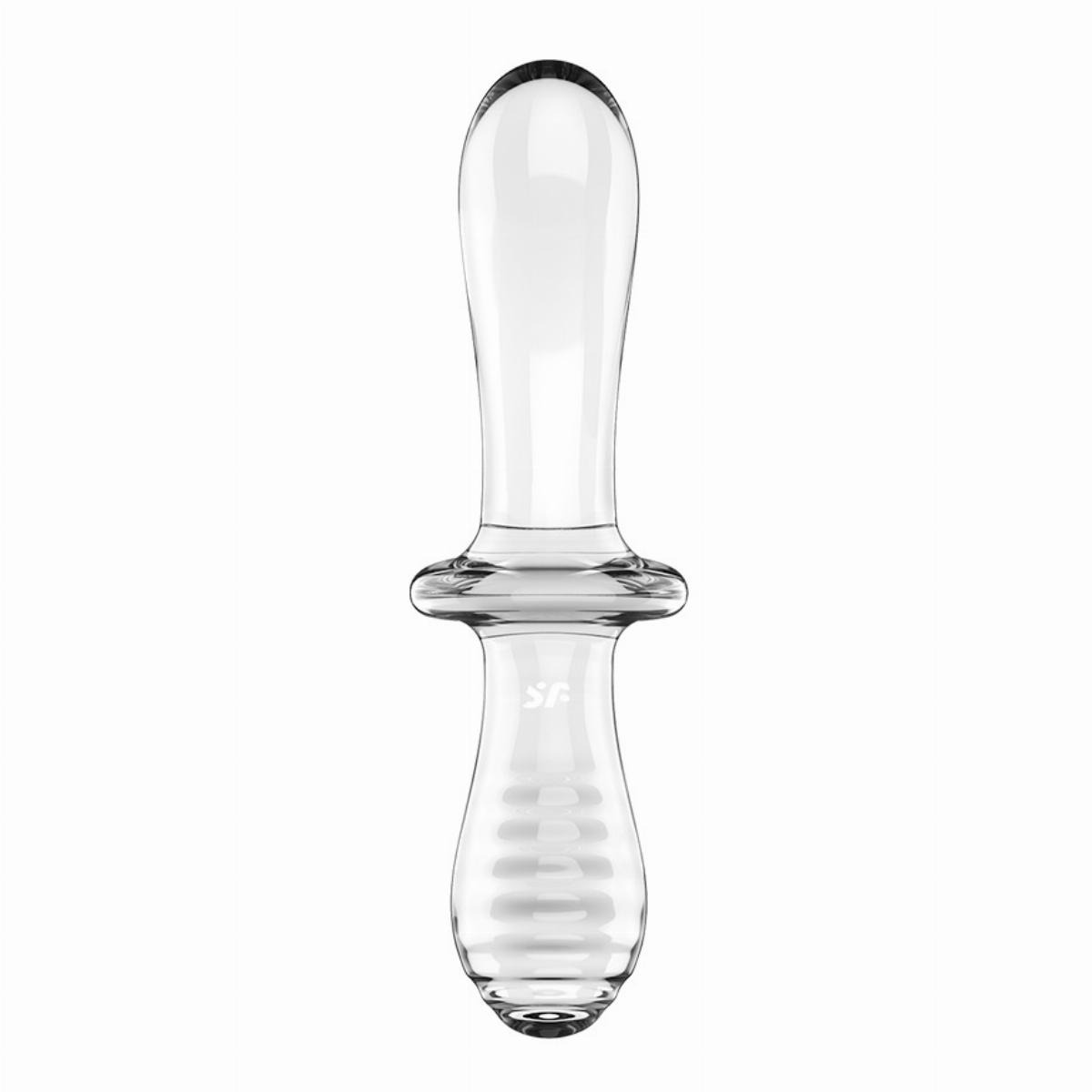 Двосторонній скляний дилдо Satisfyer Double Crystal Transparent, боросилікатне скло, унісекс