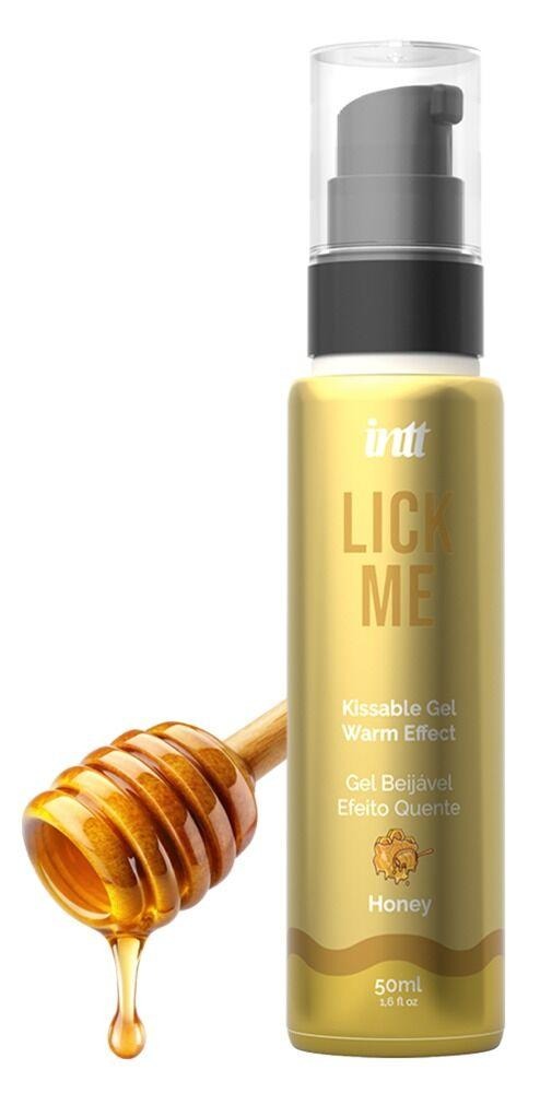 Гель для оральних пестощів із зігрівальним ефектом INTT Lick Me Kissable Gel Honey 50 мл, без цукру