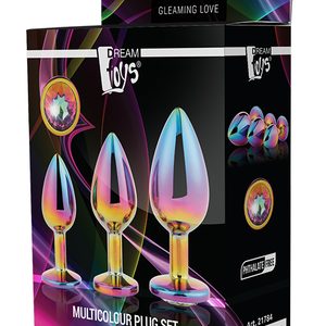 Набір райдужних анальних пробок GLEAMING LOVE MULTICOLOUR PLUG SET