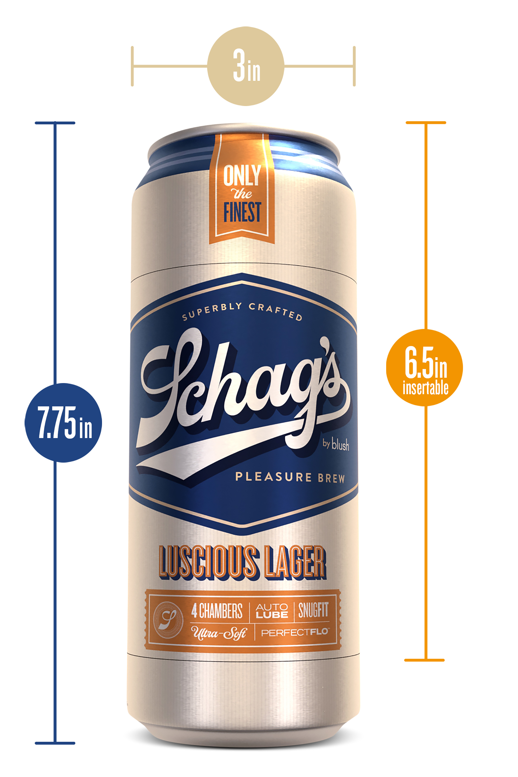 Мастурбатор – банка пива Blush Schag's Luscious Lager Masturbator Frosted, самозмащуваний, вакуум