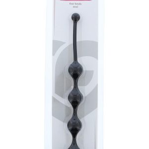Анальний ланцюжок з кульками краплеподібної форми Dream Toys All Time Favorites чорний