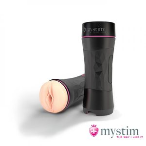 Мастурбатор-вагіна Mystim O(h) PUSH ME Vagina, можна стискати та регулювати вакуум