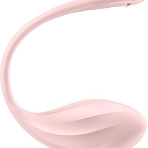 Смарт-віброяйце Satisfyer Ribbed Petal Connect App Rose, керування зі смартфона, пульт ДК