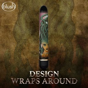 Вібратор «Дамський пальчик» Blush The Realm Medusa, чорно-зелений