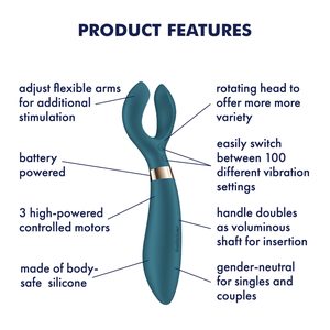 Вібратор для пар Satisfyer Endless Fun Battery Series, три мотора, багатофункціональний