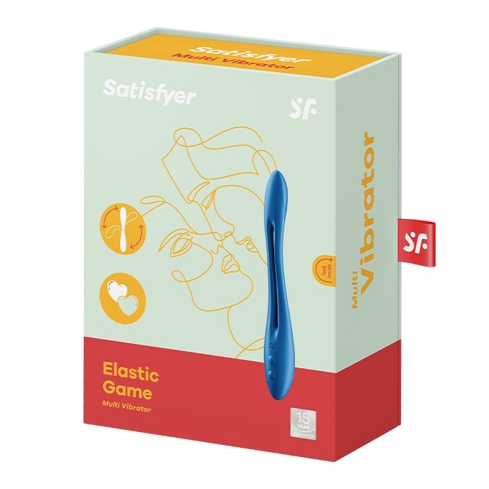 Універсальний гнучкий вібратор для пар Satisfyer Elastic Game Dark Blue