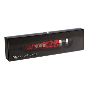 Вібромасажер DOXY Die Cast 3 ROSE PATTERN, дуже потужний, живлення 220В, металевий корпус