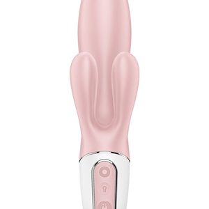 Вібратор-кролик надувний Satisfyer Air Pump Bunny 3, 12 режимів, подвійний відросток