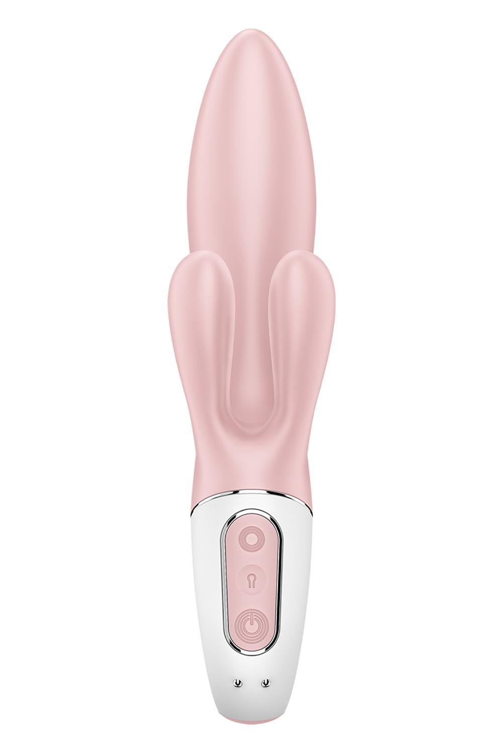 Вібратор-кролик надувний Satisfyer Air Pump Bunny 3, 12 режимів, подвійний відросток