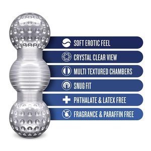 Мастурбатор Blush Rize – Feelz Masturbator – Clear, мультитекстура, ефект вакууму