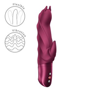 Вібратор-кролик Fun Factory Darling Devil Wine Red, 10 режимів, працює від батарейок