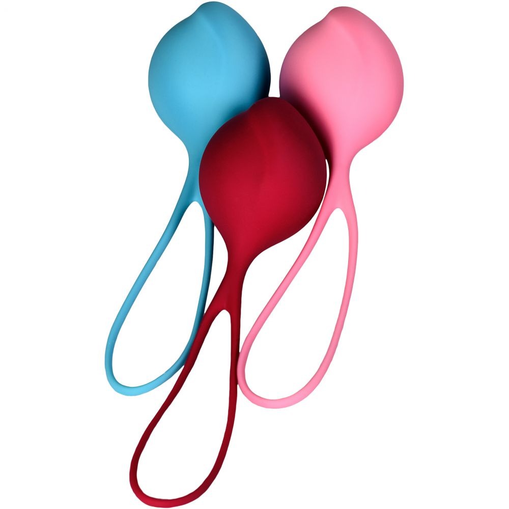 Вагінальні кульки Satisfyer Strengthening Balls (3шт), діаметр 3,8 см, маса 62-82-98г, монолітні