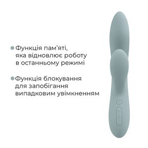 Смарт вібратор-кролик Svakom Chika, 2 незалежні мотори, підігрів до 38 °C