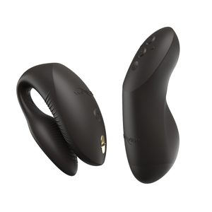 Вібратор для пар We-Vibe Chorus Pro Satin Black з пультом і додатком, чорний