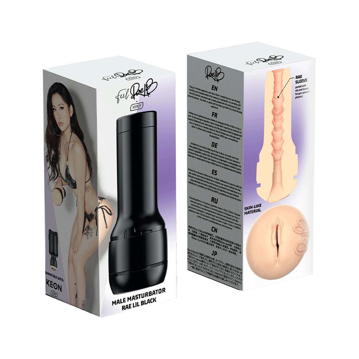 Мастурбатор Kiiroo Feel Rae Lil Black, копія вагіни порнозірки