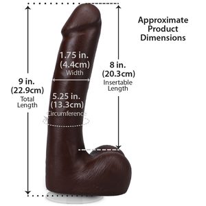Фалоімітатор Doc Johnson The Realistic Cock ULTRASKYN - 9 Inch with Balls Chocolate