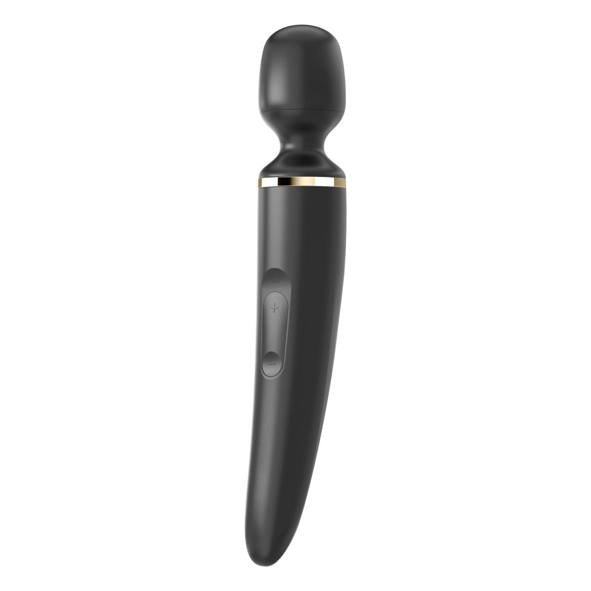 Вібромасажер Satisfyer Wand-er Woman (Black/Gold), водонепроникний, потужний, розмір XXL