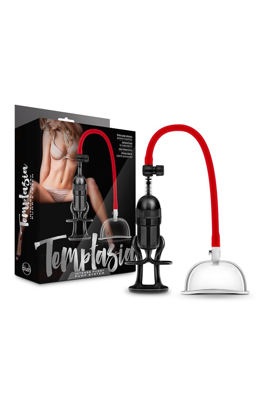 Вакуумна помпа для вульви Blush Temptasia – Intense Pussy Pump System, механічна, важіль