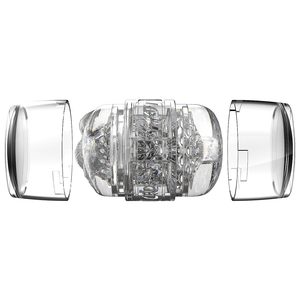Двосторонній мастурбатор Fleshlight Quickshot Stoya, компактний, наскрізний, зі зліпка вульви та ануса