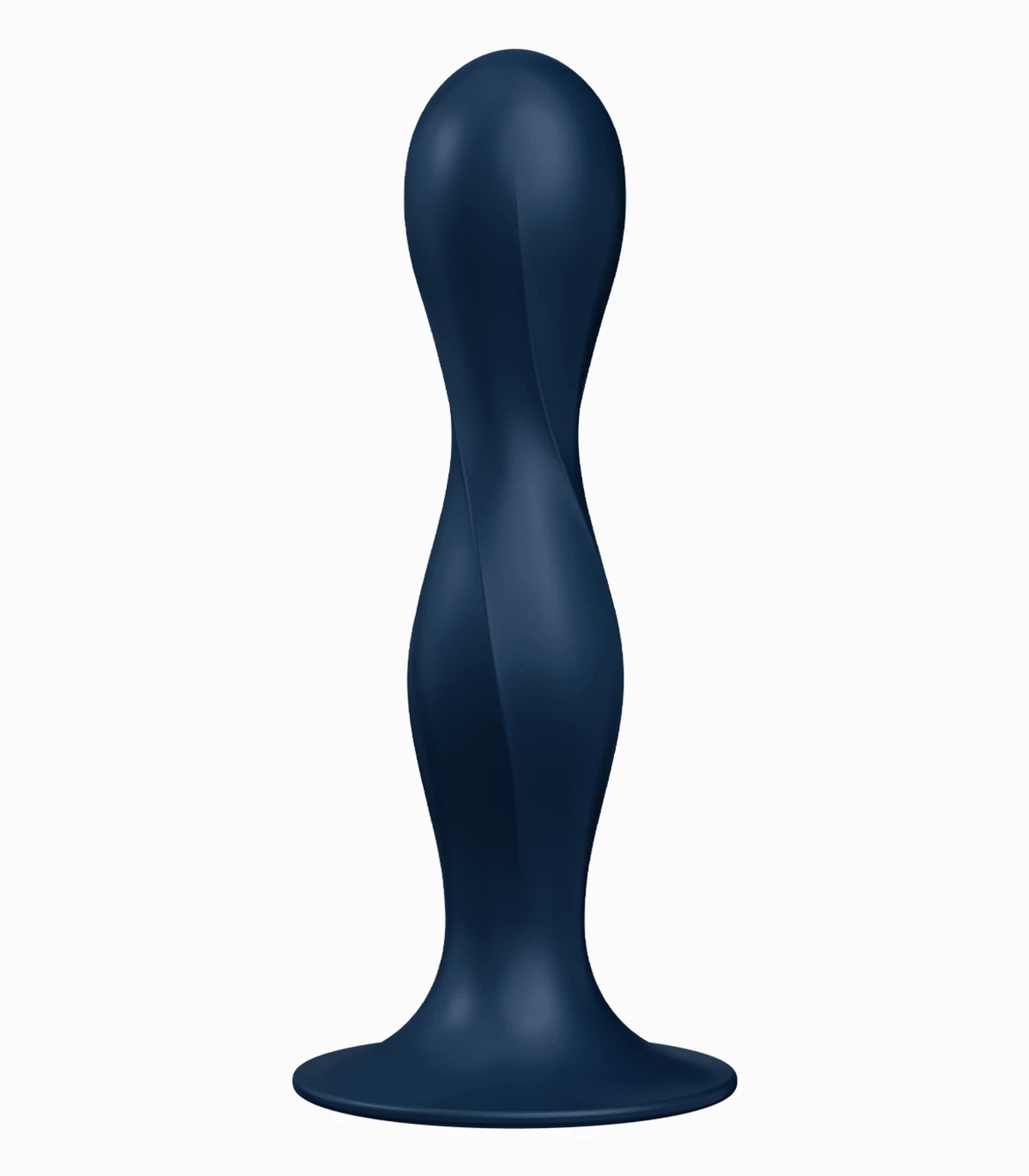 Дилдо Satisfyer Double Ball-R Dark Blue, унісекс, рухомі кульки всередині, на присосці