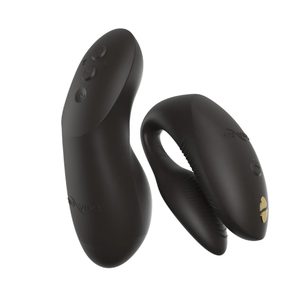 Вібратор для пар We-Vibe Chorus Pro Satin Black з пультом і додатком, чорний