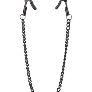 Затискачі для сосків Dream Toys Blaze Deluxe Nipple Clamps на чорному ланцюжку