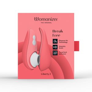 Вакуумний кліторальний стимулятор Womanizer Liberty 2 Vibrant Rose, 8 режимів, магнітна кришечка