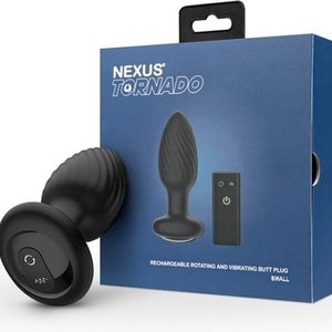 Анальна пробка Nexus TORNADO Small, ротація+вібрація, пульт ДК