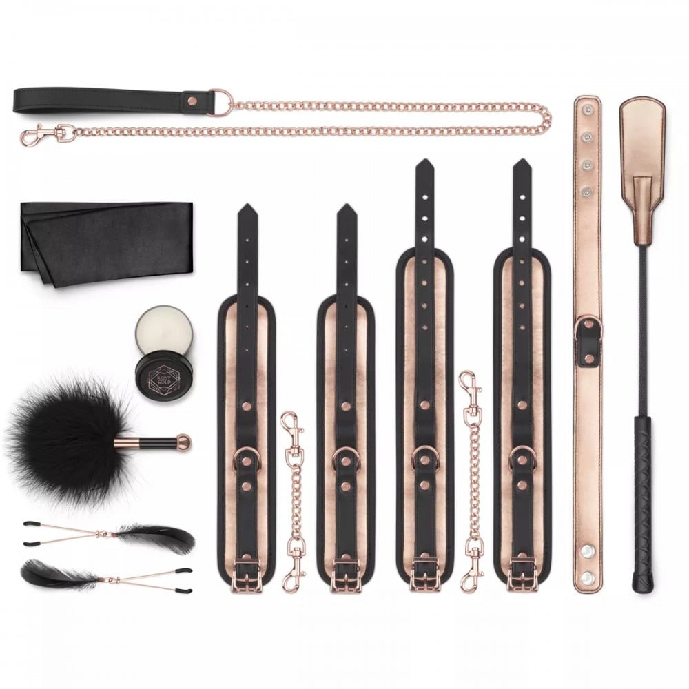 Шикарний набір для BDSM Rosy Gold – Nouveau BDSM set, 9 аксесуарів