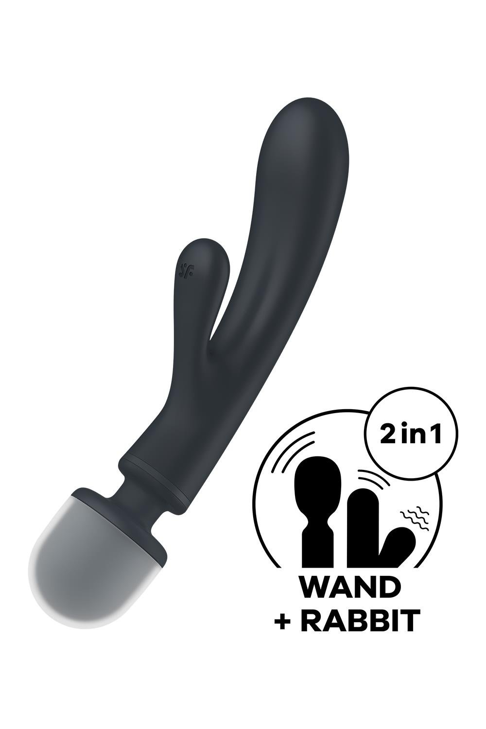 Вібратор-кролик з вібромасажером Satisfyer Triple Lover Grey, 3 мотори