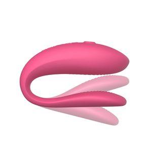 Смарт-вібратор для пар We-Vibe Sync Lite Pink, 10 віброрежимів, можна поєднувати з проникним сексом