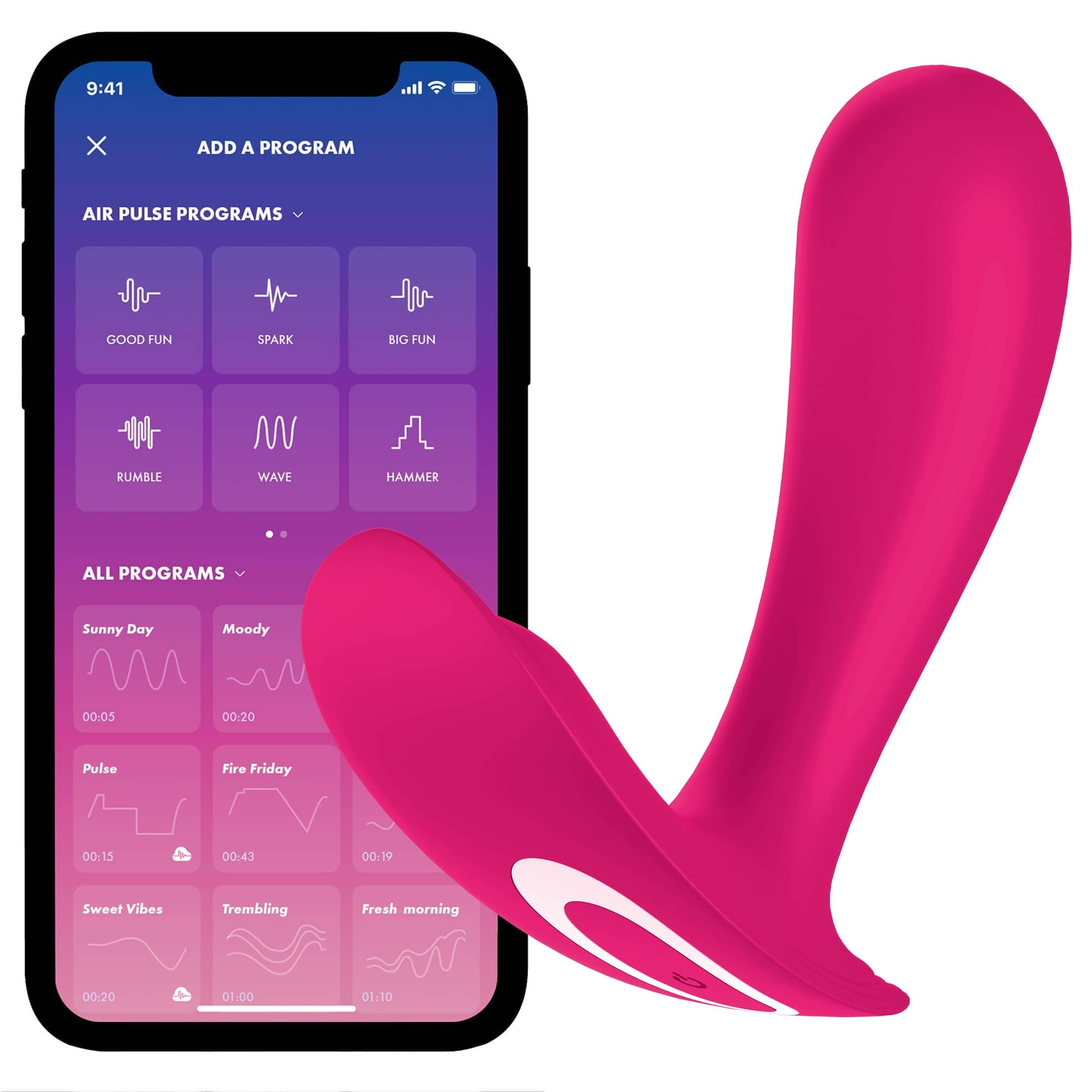 Смарт-вібратор у трусики Satisfyer Top Secret Pink вагінально-кліторальний, 2 мотори
