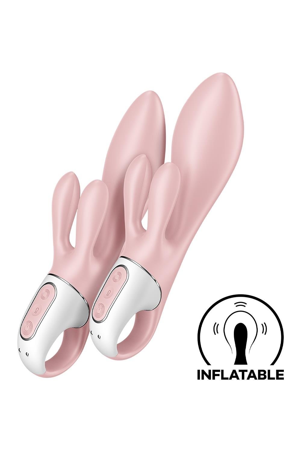 Вібратор-кролик надувний Satisfyer Air Pump Bunny 3, 12 режимів, подвійний відросток