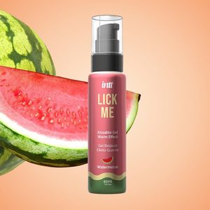 Гель для оральних пестощів із зігрівальним ефектом INTT Lick Me Kissable Gel Watermelon 50 мл, без цукру