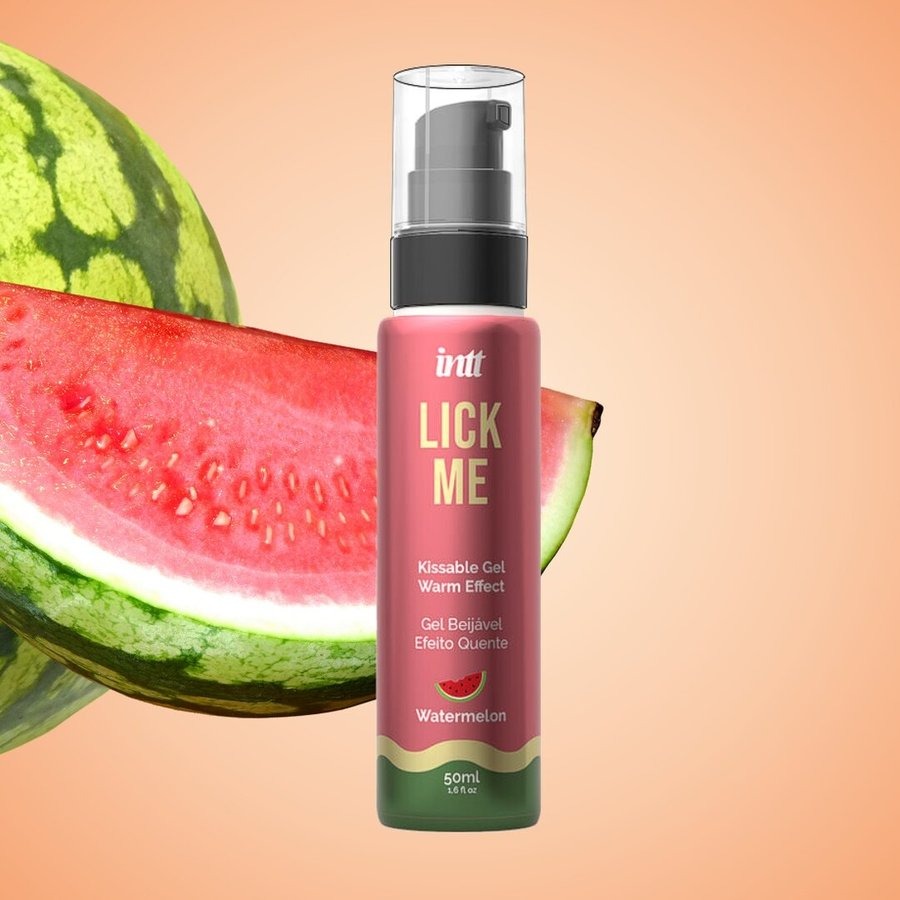 Гель для оральних пестощів із зігрівальним ефектом INTT Lick Me Kissable Gel Watermelon 50 мл, без цукру