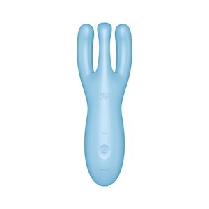 Кліторальний смарт-вібратор Satisfyer Threesome 4 Blue з трьома пальчиками