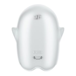 Вакуумний кліторальний стимулятор з вібрацією Satisfyer Glowing Ghost White, світиться в темряві