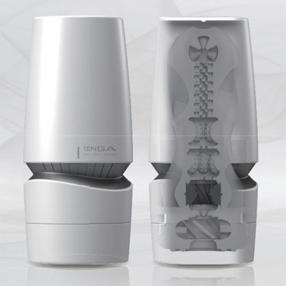 Мастурбатор Tenga - Aero Masturbator Silver, інноваційна технологія всмоктування