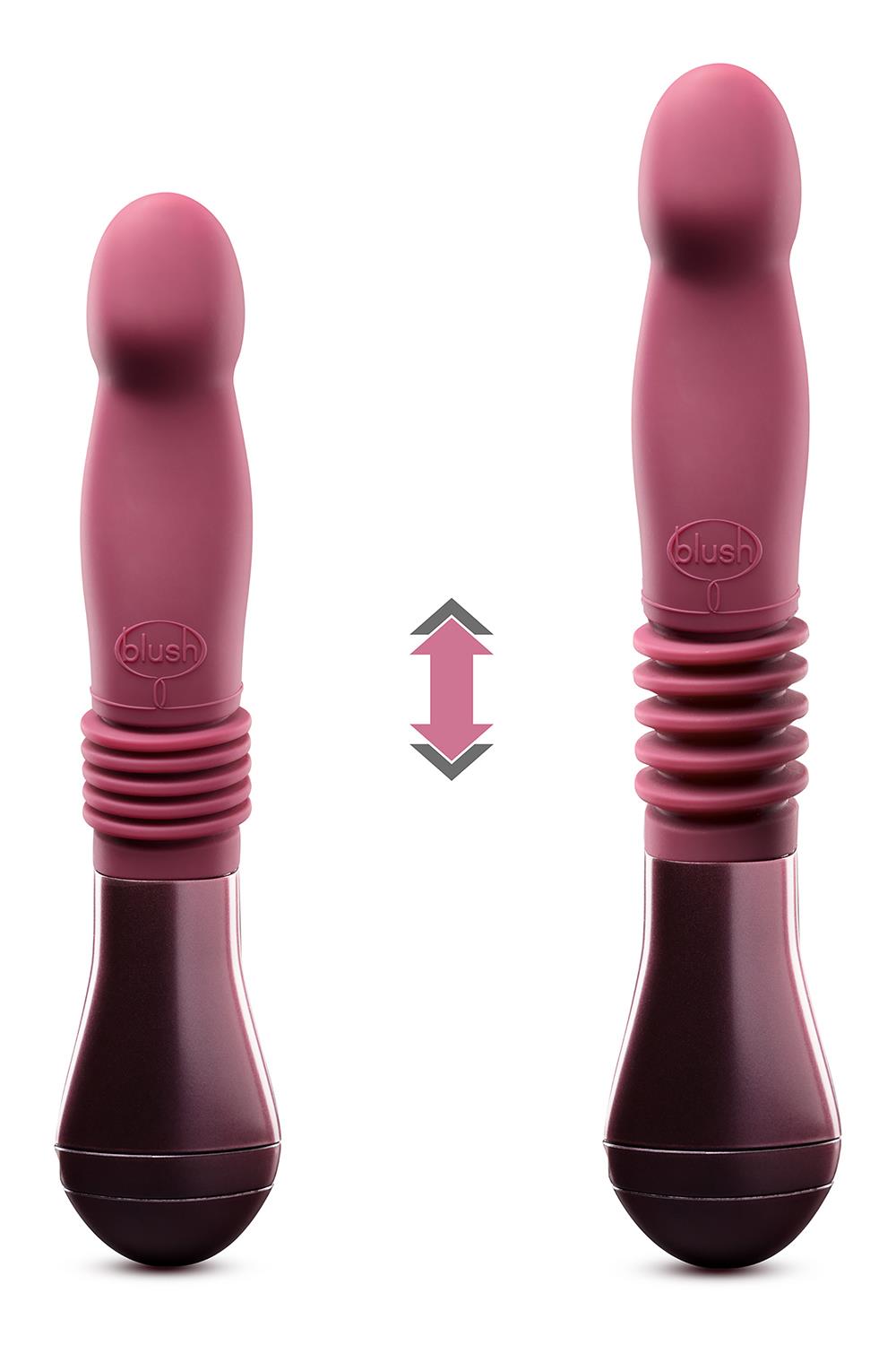Пульсатор для точки G Blush Temptasia – Trixie Thrusting Dildo – Wine Red, 3 швидкості
