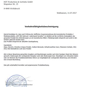 Органічний лубрикант на водній основі Hot Bio Lube Sensitive, 100 мл