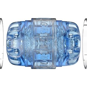 Мастурбатор Fleshlight Quickshot Turbo Blue Ice, компактний, чудово для пар і мінету