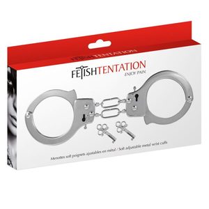 Строгі металеві наручники Fetish Tentation Soft adjustable metal wrist cuffs