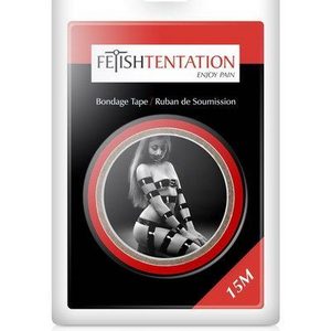 Скотч для бондажу Fetish Tentation Red (15 м), не липне до шкіри й волосків, лише сам до себе