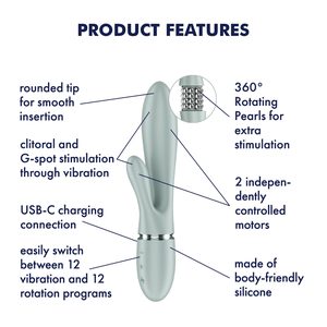 Вібратор-кролик Satisfyer Pearl Bunny 2 Greygreen