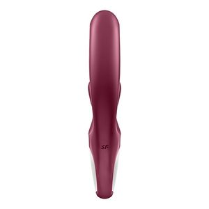 Вібратор-кролик Satisfyer Love Me Red, гнучкий, відросток з потрійним кінчиком
