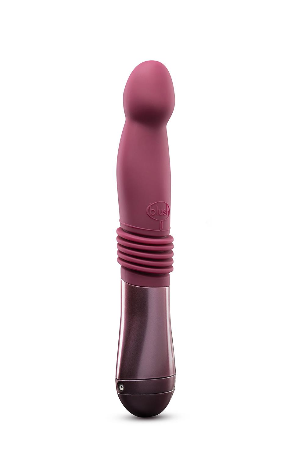 Пульсатор для точки G Blush Temptasia – Trixie Thrusting Dildo – Wine Red, 3 швидкості
